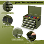 High-Capacity Rolling Tool Cabinet – Lockable Wheels, Metal 2‑in‑1 Chest & Base