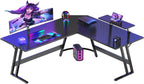 L Shaped Gaming Desk 150X130X75Cm with Removable Monitor Stand, Corner Computer Desk Large PC Writing Table for Home and Office