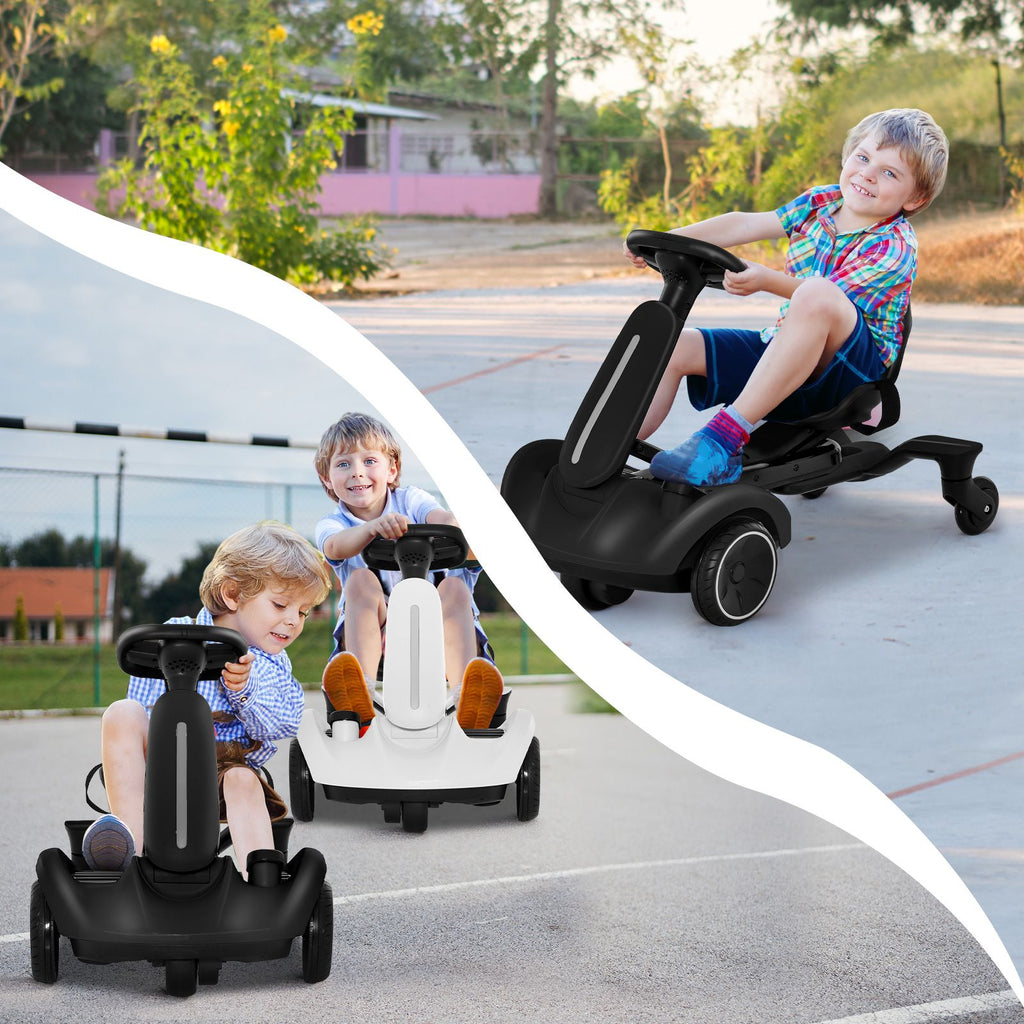 SEDOL 6V Kids Electric Ride-On Drift Car 360° Spin Power Slider with Adjustable Growing Seat Sound Effects and Safety Belt for Boys & Girls Aged 3–8 Years