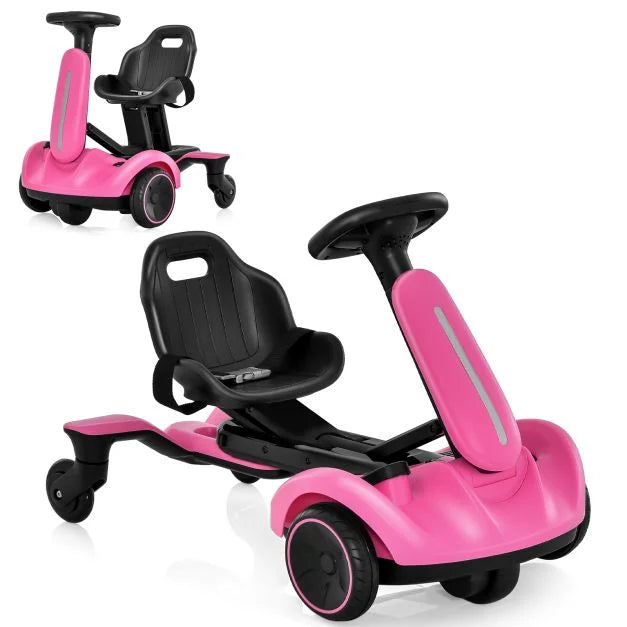 SEDOL 6V Kids Electric Ride-On Drift Car 360° Spin Power Slider with Adjustable Growing Seat Sound Effects and Safety Belt for Boys & Girls Aged 3–8 Years