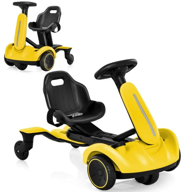 SEDOL 6V Kids Electric Ride-On Drift Car 360° Spin Power Slider with Adjustable Growing Seat Sound Effects and Safety Belt for Boys & Girls Aged 3–8 Years