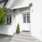 120x80cm Door Canopy – Outdoor Rain Cover Awning for Front Door, Window or Patio (White/Grey)