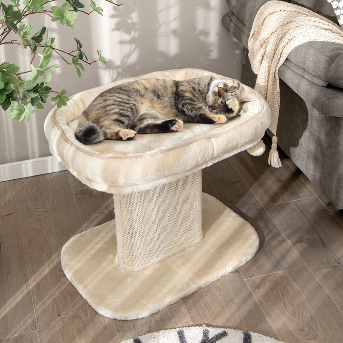 2-Tier Cat Tree with Sleeping Perch Sisal Scratching Plate and Ball