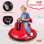 SEDOL 12V High-Performance Kids Bumper Car with 360° Zero-Turn Dual Joysticks Parental Remote Control LED Surround Lighting and Integrated USB/Story Hub