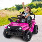 SEDOL 12V Electric Ride-On Truck for Kids with Parental Remote Control Dual 25W Motors All-Terrain Shock Absorbers LED Headlights and Soft-Start Safety System