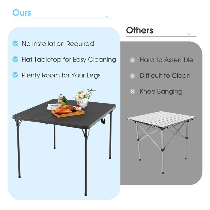 Folding Camping Table with Handle for Indoor Outdoor Use