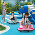 SEDOL 12V High-Performance Kids Bumper Car with 5-Point Safety Harness 360° Zero-Turn Dual Joysticks and 5-Mode LED Light Show – 12V Powered for Ages 3+
