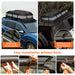 Waterproof Rooftop Luggage Bag with Non-Slip Mat and 6 Door Hooks