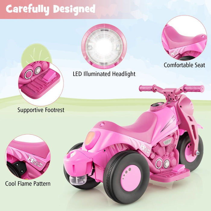 6V Kids Electric Motorcycle – Bubble Maker, Music & LED Headlights