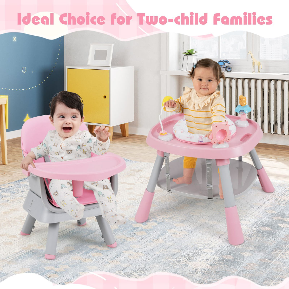 SEDOL 16-in-1 "Ultimate Explorer" High Chair & Activity Center — Convertible Sensory Station, Building Block Table, Booster Seat, and High Stool with 360° Rotating Seat – 6-36 Months
