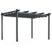 3x4m Outdoor Retractable Pergola with Adjustable Sun Shade Canopy