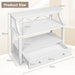 3-Tier X-Shaped Console Table with Drawer and Open Storage Shelves