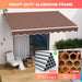 10x8ft Retractable Awning with Crank Handle