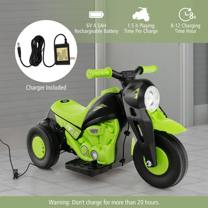 6V Kids Electric Motorcycle – Bubble Maker, Music & LED Headlights