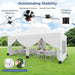 Pop-Up Canopy Gazebo Tent with 6 Removable Sidewalls & Carry Bag