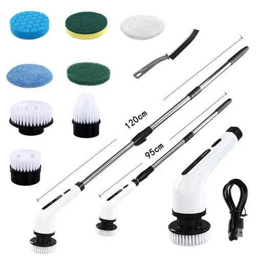 9-in-1 Electric Spin Scrubber – Cordless Handheld Cleaning Brush