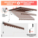 10x8ft Retractable Awning with Crank Handle
