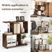 2-Tier Irregular Storage Shelf Wood Shelving Units with 4 Compartments