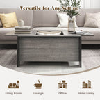 92Cm Square Coffee Table with Sliding Top and Hidden Compartment