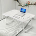 Foldable Laptop Bed Desk – Portable Ivory White Lap Table with Drawer, Cup Holder & Tablet Slot