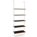5-Tier Ladder Shelf with Steel Frame for Living Room Bedroom Office