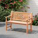 Solid Wood Garden Bench – Outdoor Seating with Curved Armrests & Backrest