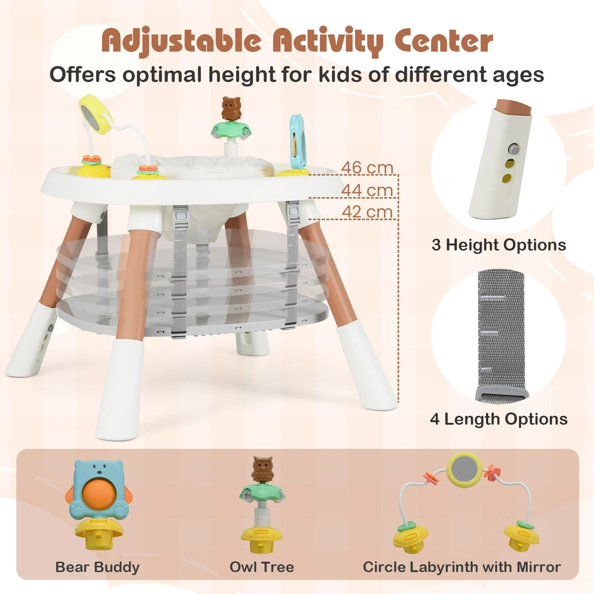 SEDOL 16-in-1 "Ultimate Explorer" High Chair & Activity Center — Convertible Sensory Station, Building Block Table, Booster Seat, and High Stool with 360° Rotating Seat – 6-36 Months