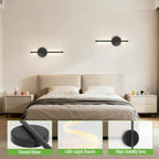 SEDOL 2-Pack Battery Operated Wall Lights Rechargeable Wireless Wall Sconce with Remote Dimmable LED Picture Light with Timer Magnetic Tool-Free Installation for Bedroom and Hallway