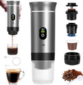 SEDOL 3-in-1 Electric Portable Espresso Maker | Self-Heating Coffee Machine with 20-Bar Pressure | 7500mAh Rechargeable Battery | Compatible with Large & Small Capsules and Ground Coffee for Camping Car and Travel