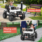 SEDOL 2-Seater 12V Electric Kids Ride-On Truck with Dual Storage Compartments Parental Remote Control High-Capacity 7Ah Battery and All-Terrain Spring Suspension – 50kg Limit
