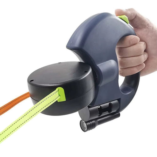 SEDOL 360° Dual Retractable Dog Leash – 3M Swivel Anti-Tangle Extendable Lead with LED Light & Lock for Walking 2 Dogs, Heavy Duty Double Pet Leash