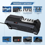 SEDOL 3-Stage Electric Knife Sharpener | Professional 100% Diamond Abrasive System | 20-Degree Precision Angle Guide with Magnetic Debris Collector and 2800 RPM Motor