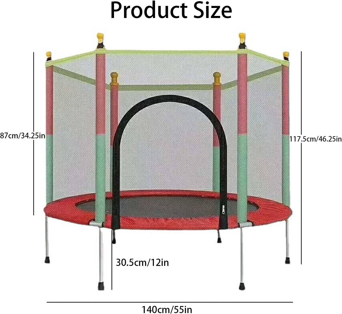 SEDOL 4.6FT Toddler Trampoline with 360° Safety Enclosure Net | 140cm Indoor & Outdoor Kids First Trampoline | Heavy-Duty 200kg Capacity Mini Jumper for Boys & Girls Aged 1-8