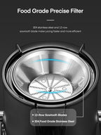 SEDOL Centrifugal Juicer Machine 900W Max Power Fruit and Vegetable Extractor with 3-Inch Large Feed Chute 3-Speed Control Stainless Steel Micro-Mesh Filter Includes Recipe Book and Cleaning Brush