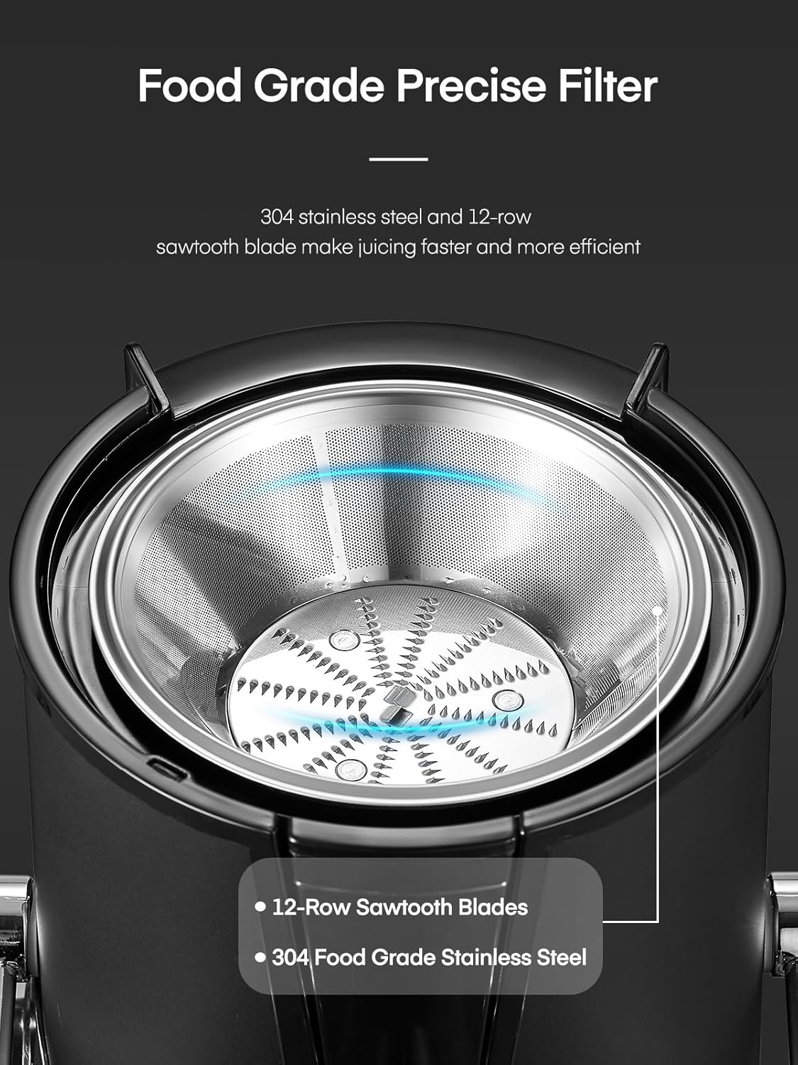 SEDOL Centrifugal Juicer Machine 900W Max Power Fruit and Vegetable Extractor with 3-Inch Large Feed Chute 3-Speed Control Stainless Steel Micro-Mesh Filter Includes Recipe Book and Cleaning Brush