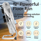 SEDOL 12" Chrome Floor Fan with 3 Speed Settings and Tilting Head Feature