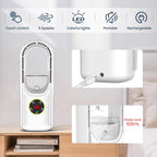SEDOL Bladeless Portable Air Conditioner Mini USB Evaporative Air Cooler with 6 Wind Speeds and 6H Timer Silent Desktop Cooling Fan for Bedroom Office and Personal Travel