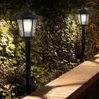 SEDOL 2-Pack Solar Powered Lamp Post Lights 83cm Victorian Style Outdoor Garden Lanterns Automatic Dusk-to-Dawn LED Pathway Lights for Driveway Patio and Borders
