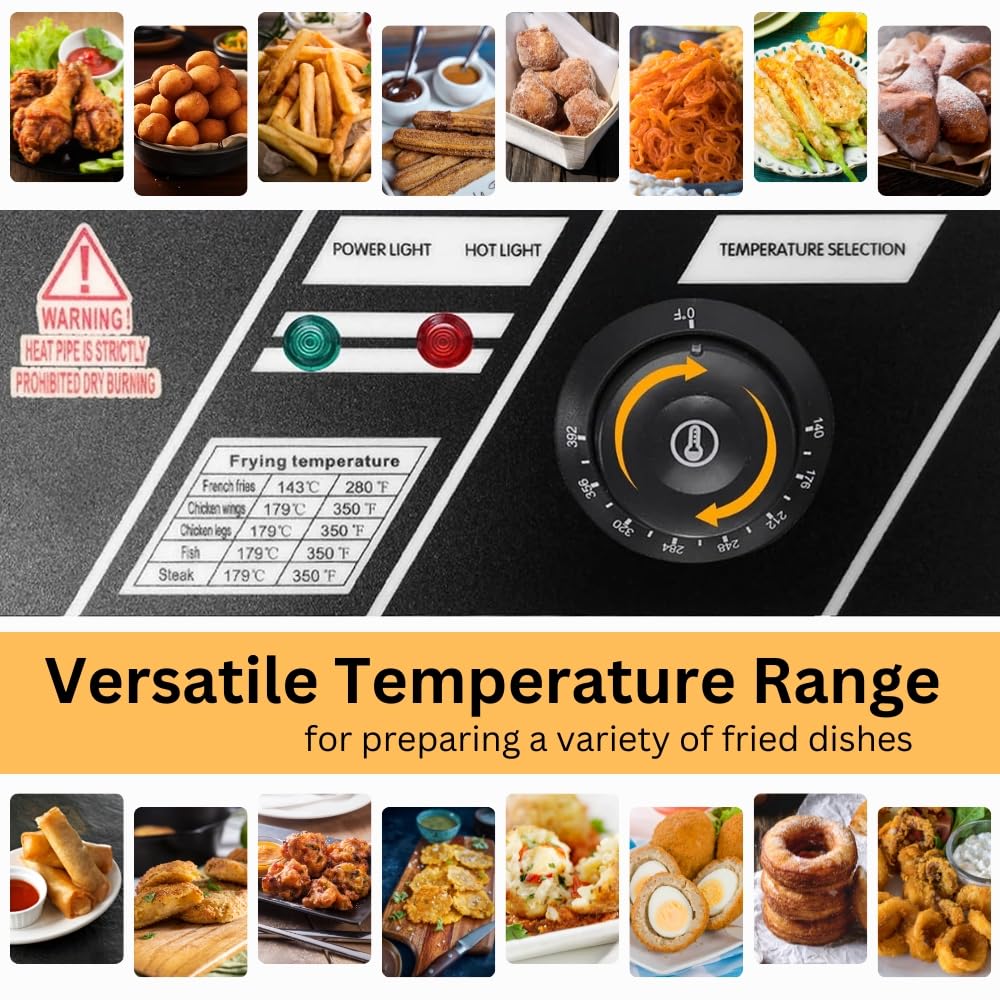 SEDOL Deep Fat Fryer - 2500W Stainless Steel Commercial Electric Deep Fryer