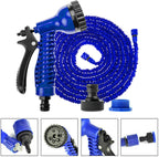 SEDOL 75FT Expandable Garden Hose Pipe Extra Strength Flexible Expanding Water Hose with 7-Function Spray Gun and Universal 1/2" & 3/4" Brass Fittings No-Kink Lightweight Hosepipe