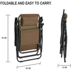SEDOL Zero Gravity Chairs (Set of 2) - Reclining & Folding Outdoor Chair for Garden, Decking, and Patio