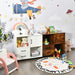 Home Office Mobile File Cabinet with 2 Drawers 2 Open Shelves and Door