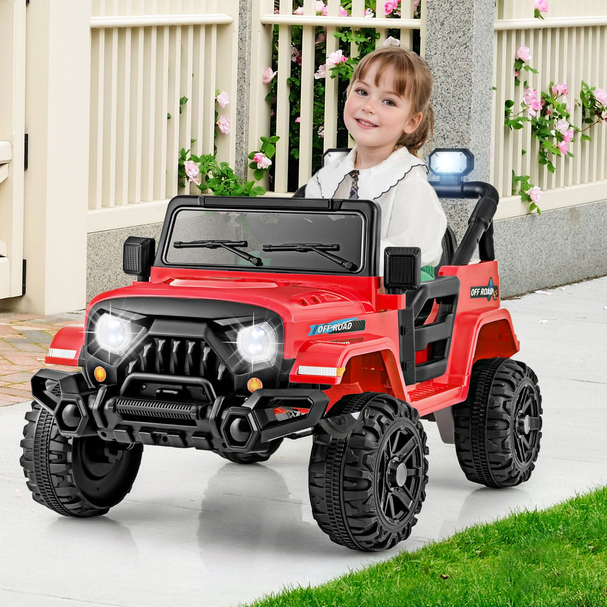 SEDOL 12V High-Performance Kids Ride-On Truck with Parental Remote Control Dual 35W Motors All-Terrain Traction and Wireless Bluetooth Music Player
