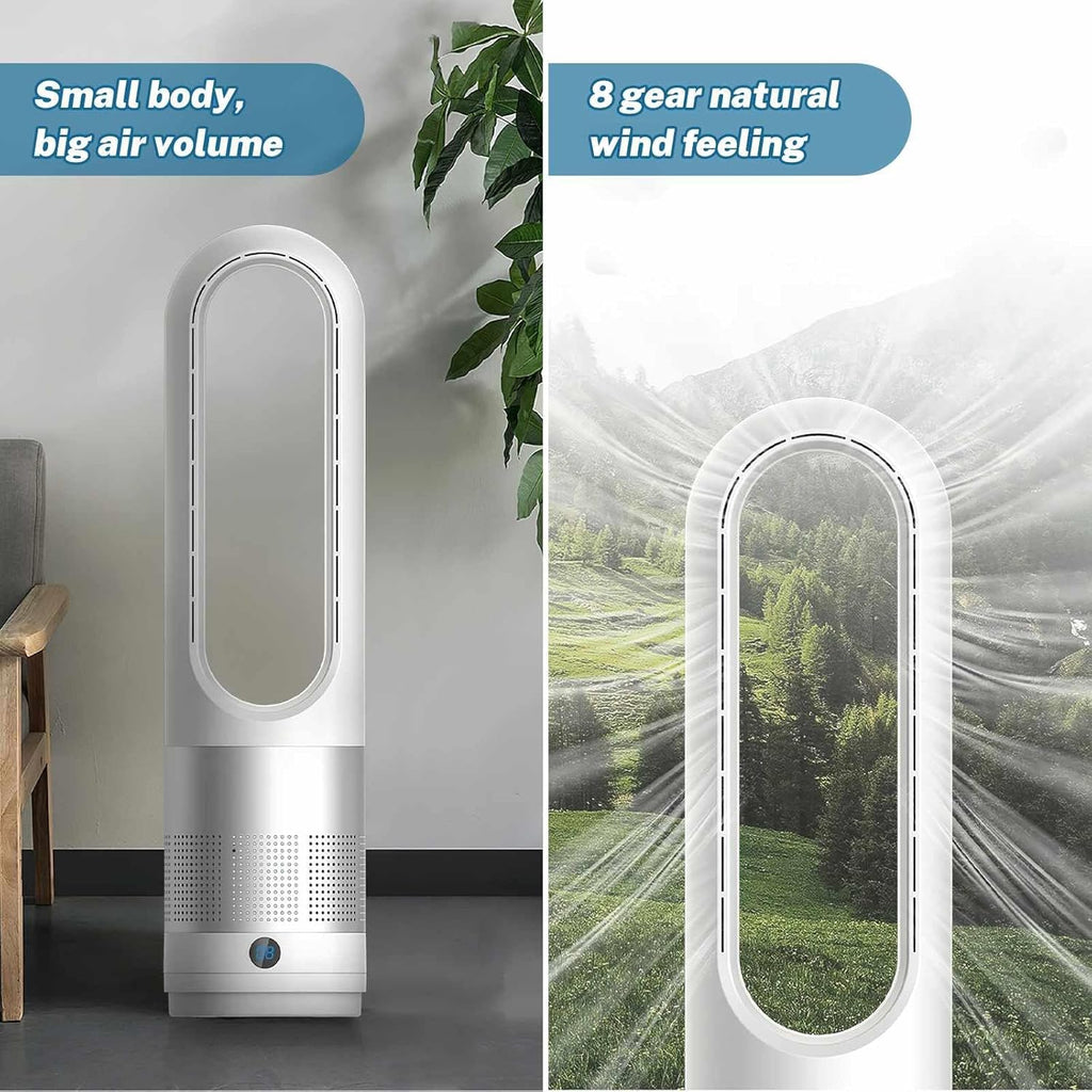 SEDOL Bladeless Portable Air Conditioner Mini USB Evaporative Air Cooler with 6 Wind Speeds and 6H Timer Silent Desktop Cooling Fan for Bedroom Office and Personal Travel