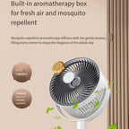 SEDOL 2-in-1 Quiet Pedestal Fan & Desk Fan Wireless 4000mAh Battery Operated Stand Fan 360° Oscillation 5 Speeds Adjustable Height 28-86cm Type-C Rechargeable Fan for Bedroom and Travel