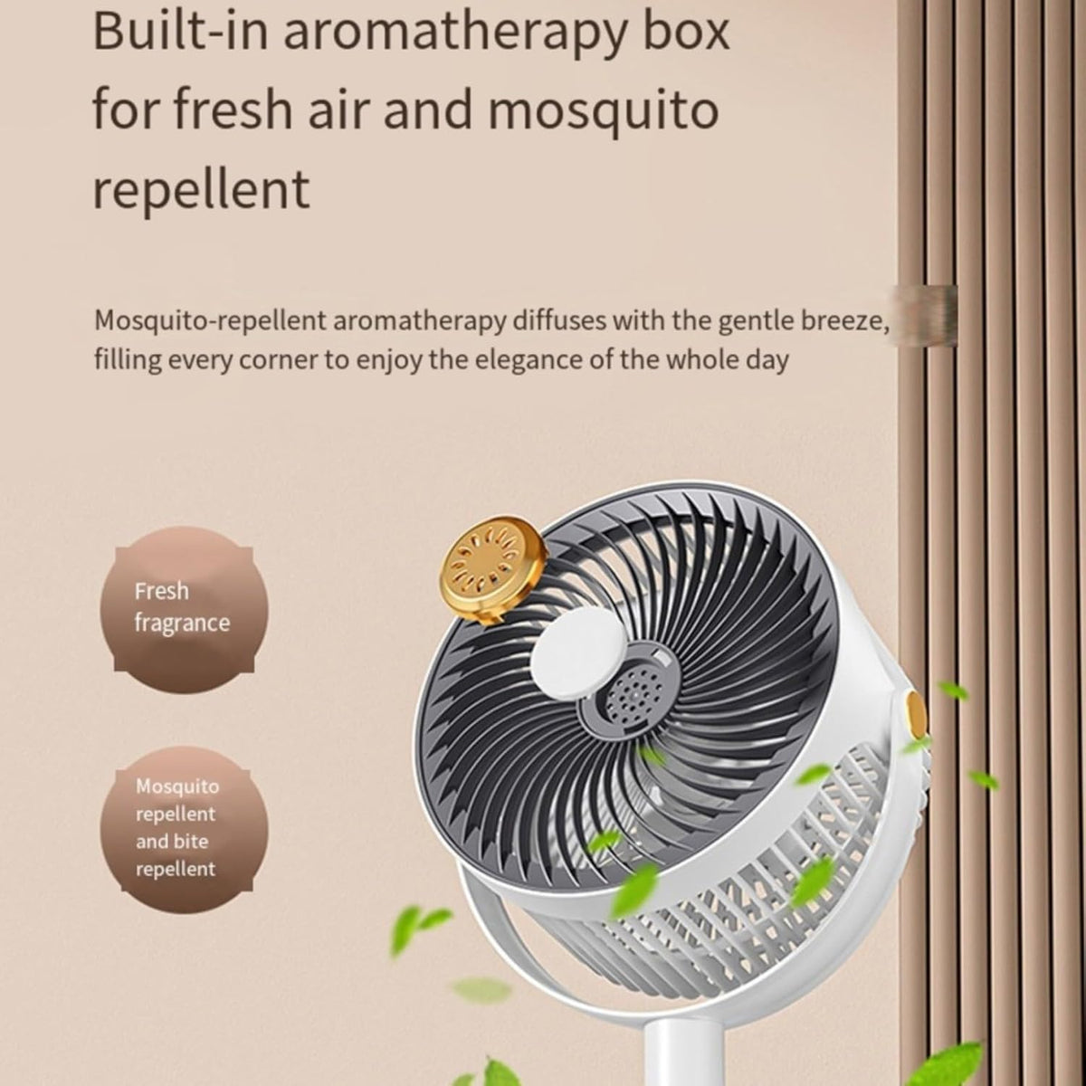 SEDOL 2-in-1 Quiet Pedestal Fan & Desk Fan Wireless 4000mAh Battery Operated Stand Fan 360° Oscillation 5 Speeds Adjustable Height 28-86cm Type-C Rechargeable Fan for Bedroom and Travel
