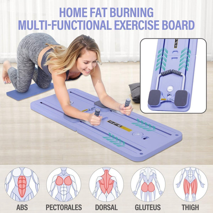 SEDOL Foldable Pilates Reformer Board Portable Home Pilates Machine with Resistance Springs All-in-One Exercise Board for Full Body Toning Core Strength and Flexibility