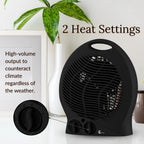 SEDOL 2KW Electric Fan Heater - Black