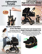 SEDOL 2 in 1 Baby Pram and Pushchair Combo Reversible Newborn Carrycot to Toddler Stroller Lightweight Foldable Aluminium Buggy with Shock Absorbers and Puncture Proof Wheels Grey