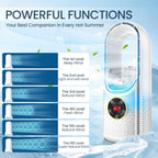 SEDOL Bladeless Portable Air Conditioner Mini USB Evaporative Air Cooler with 6 Wind Speeds and 6H Timer Silent Desktop Cooling Fan for Bedroom Office and Personal Travel